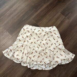 NWT Francesca’s Autumn Floral Mini-Skirt. Size M